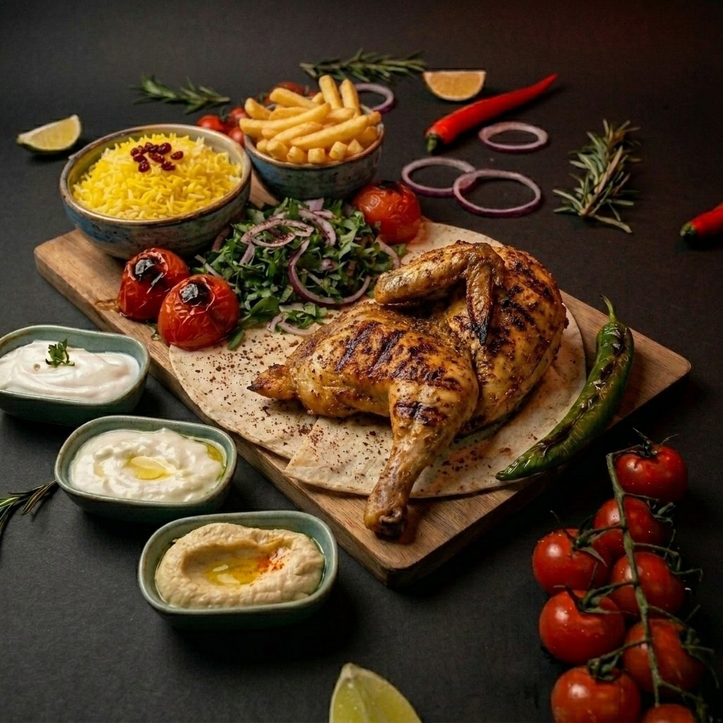 Halbes Hähnchen Teller